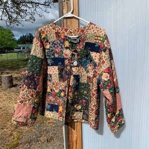 Quilt style coat- reversible